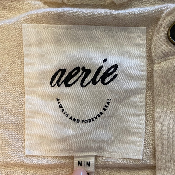 Aerie Cream Button Down Shirt - Picture 4 of 12